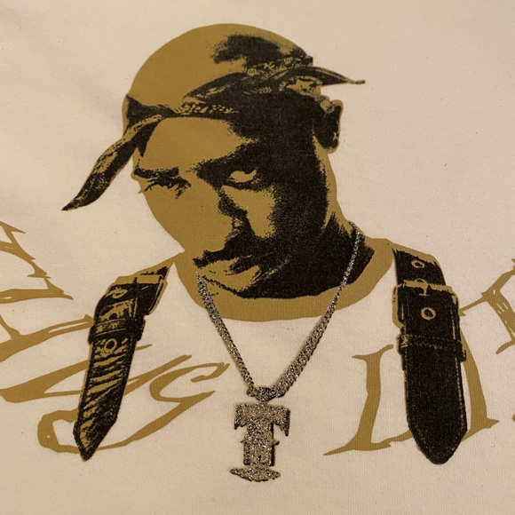 Vintage 90’s 2 PAC Thug Life Glitter T Shirt - Picture 11 of 12